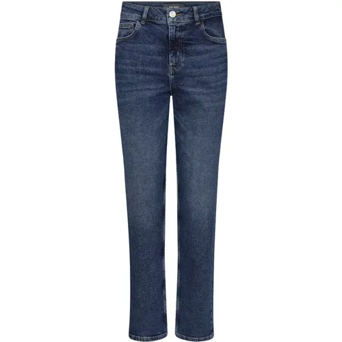 Klassische Straight-Leg Dunkelblaue Jeans , Damen, Größe: W29 - MOS MOSH - Modalova