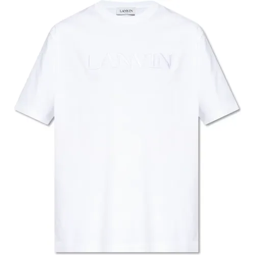 T-shirt with logo , male, Sizes: M, XL, L - Lanvin - Modalova