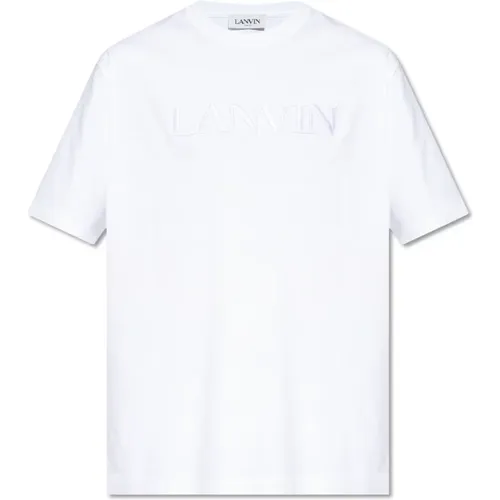 T-shirt with logo , male, Sizes: M, XL, S, L - Lanvin - Modalova
