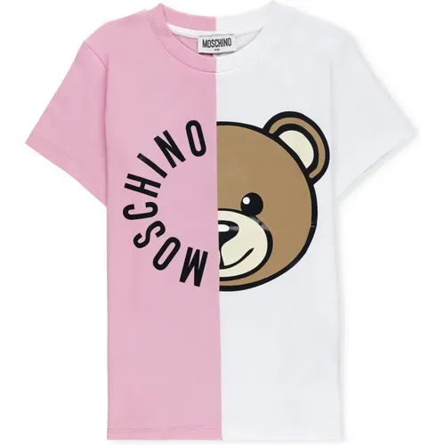 Kinder T-Shirt mit Logo-Print - Moschino - Modalova