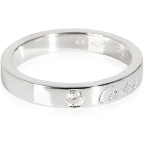 Pre-owned Platinum rings , female, Sizes: ONE SIZE - Cartier Vintage - Modalova