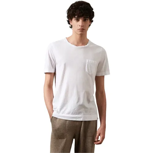 Leichtes Baumwoll-Jersey T-Shirt mit Brusttasche - Massimo Alba - Modalova