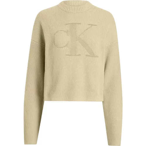 Cotton Ribbed Sweater , female, Sizes: S, M, L, XS - Calvin Klein - Modalova