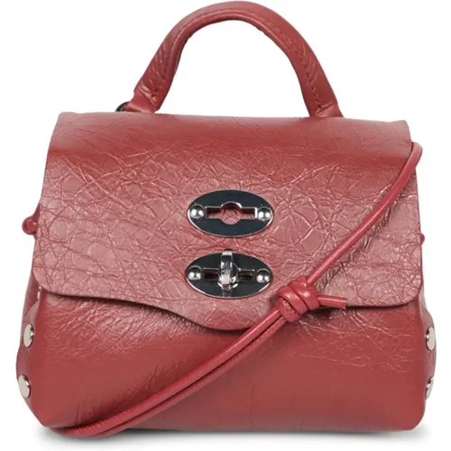 Bordeaux Leder Crossbody Tasche Mondello Stil - Zanellato - Modalova