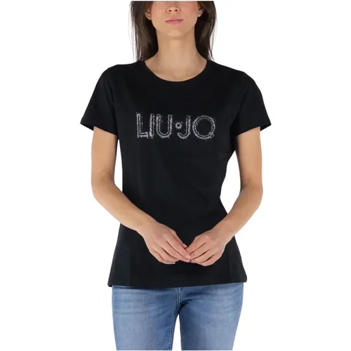 Strass T-Shirt for Women , female, Sizes: L - Liu Jo - Modalova