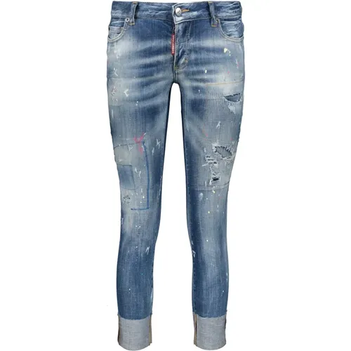 Gebleichte Slim-Fit Jeans mit Distressed-Details - Dsquared2 - Modalova