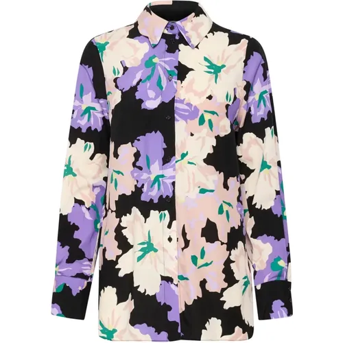 Purple Art Flower Shirt Blouse , female, Sizes: 2XS, M, S, L, 2XL, XL, XS - InWear - Modalova
