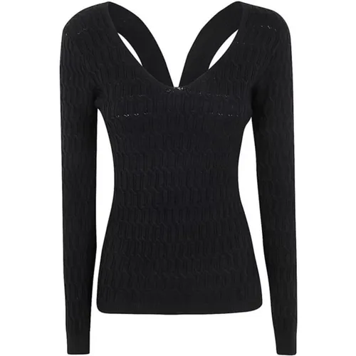 Chic V-Neck Knit Sweater , female, Sizes: L, M, S - Twinset - Modalova