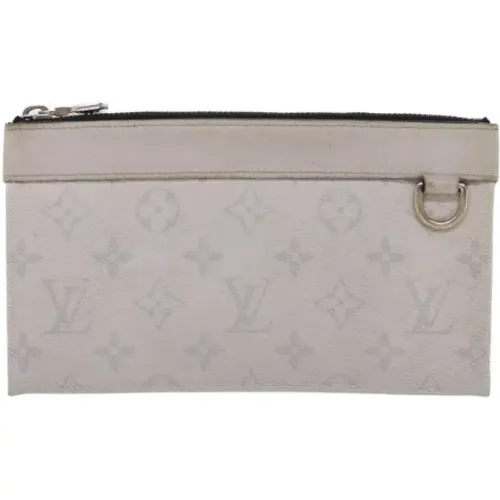 Pre-owned Blue Canvas LV Clutch , female, Sizes: ONE SIZE - Louis Vuitton Vintage - Modalova