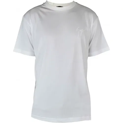 Weißes T-Shirt mit Signature-Logo und Rundhalsausschnitt - giuseppe zanotti - Modalova