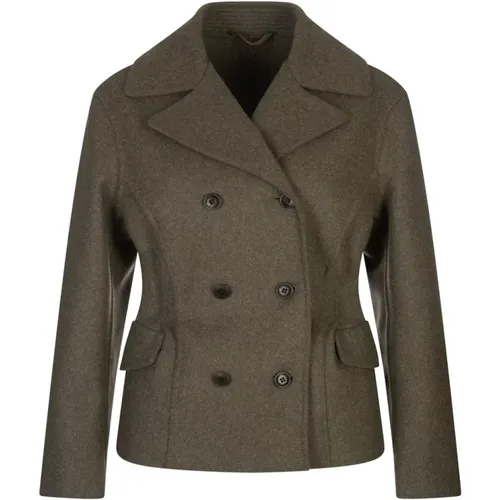 Wool Double-Breasted Short Coat , female, Sizes: 3XS - Ermanno Scervino - Modalova