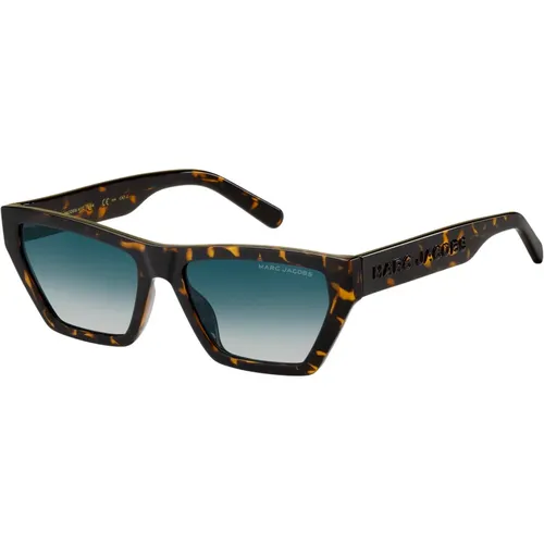 Havana Sonnenbrille Hellblau Getönt , Damen, Größe: 55 MM - Marc Jacobs - Modalova