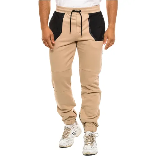 Sporty Ribbed Cuff Zip Pocket Pants , male, Sizes: M, L, XL, S - Karl Lagerfeld - Modalova