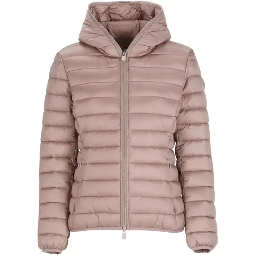 Rosa Steppjacke mit Kapuze - Save The Duck - Modalova