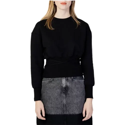 Klassischer Schwarzer Sweatshirt mit Langen Ärmeln - Calvin Klein Jeans - Modalova