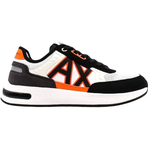 Orange Suede Laced Shoes Aw22 , male, Sizes: 5 UK - Armani Exchange - Modalova