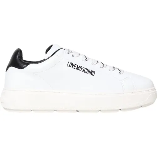 Bold Sneaker in Leather , female, Sizes: 4 UK, 7 UK, 6 UK, 5 UK, 8 UK, 3 UK - Love Moschino - Modalova