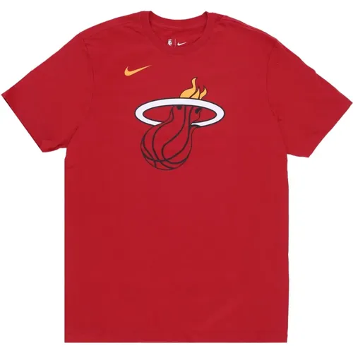 Miami Heat Logo Tee Shirt , Herren, Größe: XL - Nike - Modalova