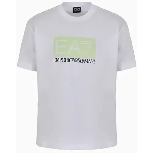 Bequemes T-Shirt mit EA7 Logo , Herren, Größe: XL - Emporio Armani EA7 - Modalova