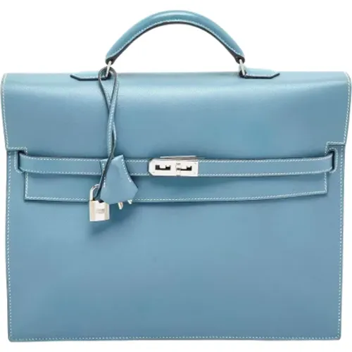 Pre-owned Leather briefcases , male, Sizes: ONE SIZE - Hermès Vintage - Modalova