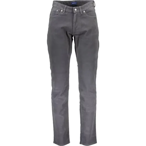 Graue Baumwolljeans Hose, 5-Taschen , Herren, Größe: W30 - Gant - Modalova