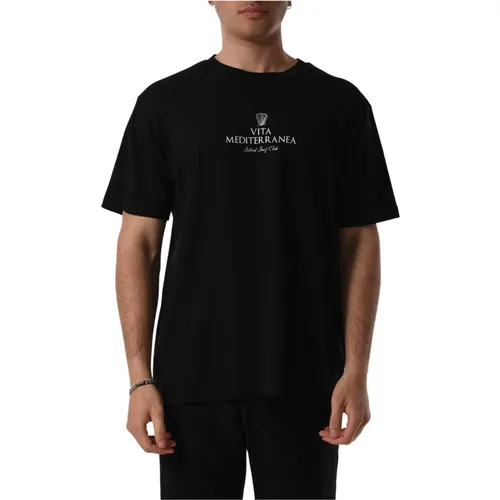 Baumwoll T-Shirt mit Frontdruck , Herren, Größe: XL - The Silted Company - Modalova