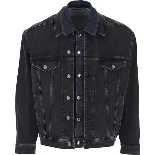 Denim Jacket for Men , male, Sizes: L - Dolce & Gabbana - Modalova