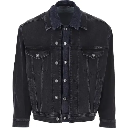 Denim Jacket for Men , male, Sizes: M - Dolce & Gabbana - Modalova