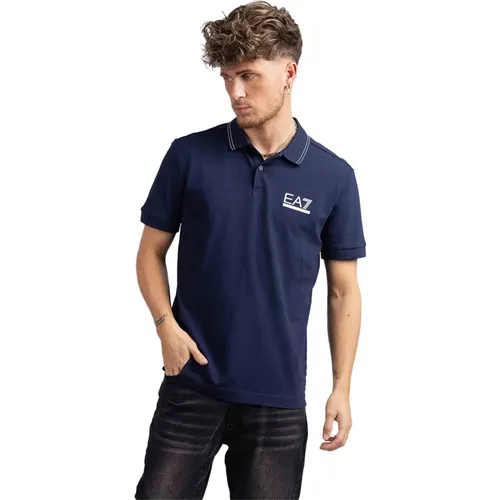 Navy Mens Polo Shirt , male, Sizes: 2XL, M, L, S, XL - Emporio Armani - Modalova
