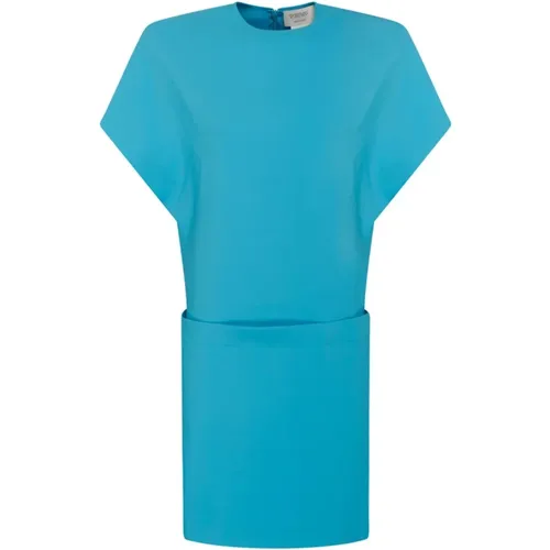 Türkises Gepolstertes Schulter Mini Kleid , Damen, Größe: 2XS - Max Mara - Modalova