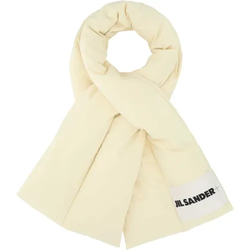 Cream Polyester Scarf , male, Sizes: ONE SIZE - Jil Sander - Modalova