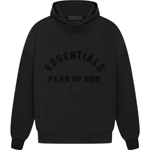 Schwarzer Essential Hoodie Limited Edition , Herren, Größe: 2XS - Fear Of God - Modalova