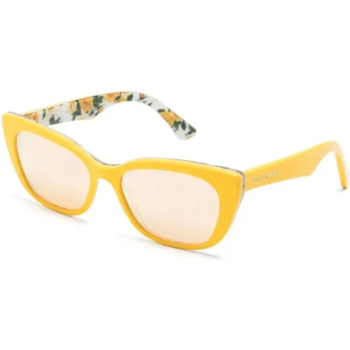 Gelbe Sonnenbrille mit Original-Etui - Dolce & Gabbana - Modalova