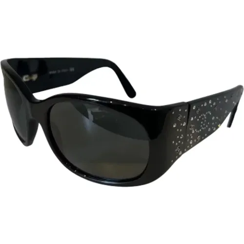 Seltene Modell Schwarze Kunststoff-Sonnenbrille - Chanel Vintage - Modalova