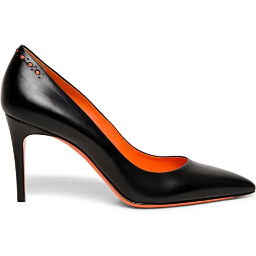 Zeitloser Leder-High-Heel-Pump , Damen, Größe: 38 EU - Santoni - Modalova