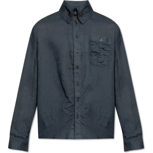 Shirt with logo , male, Sizes: L, S - Vivienne Westwood - Modalova