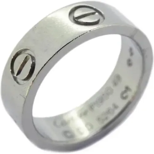 Pre-owned Platinum rings , female, Sizes: ONE SIZE - Cartier Vintage - Modalova