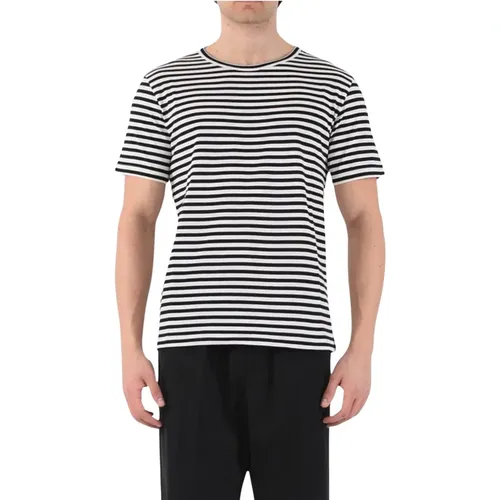 Striped Crew Neck Half Sleeve T-shirt , male, Sizes: L, XL, S - Mauro Grifoni - Modalova