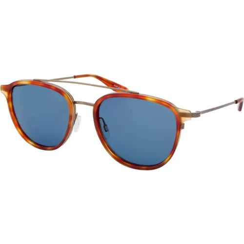 Courtier Sunglasses in Red Havana/Blue - Barton Perreira - Modalova