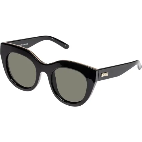 Schwarze Air Heart Sonnenbrille , Damen, Größe: ONE Size - Le Specs - Modalova
