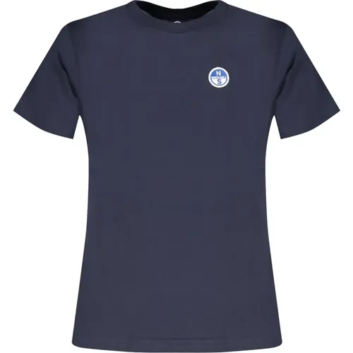 Kurzarm Logo Print Baumwoll T-Shirt - North Sails - Modalova