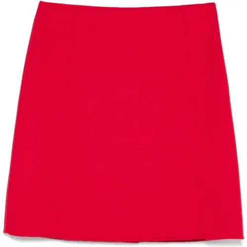 Wool Skirt with Brushed Effect , female, Sizes: S - P.a.r.o.s.h. - Modalova