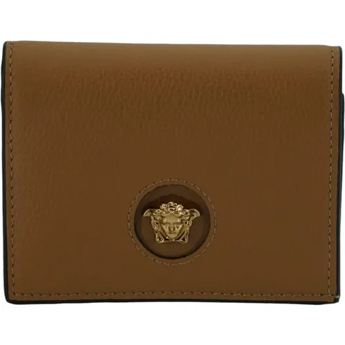 Compact Wallet with Medusa Head Logo , female, Sizes: ONE SIZE - Versace - Modalova