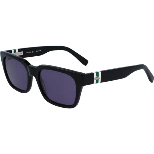 White/Dark Grey Sunglasses , male, Sizes: 54 MM - Lacoste - Modalova
