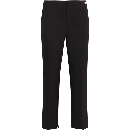 Stylische Cropped Hose mit Gesäßtaschen , Damen, Größe: L - Elisabetta Franchi - Modalova