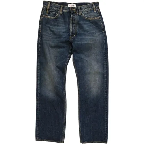 Indigo Denim Straight Leg Jeans , Herren, Größe: W33 - Cycle - Modalova