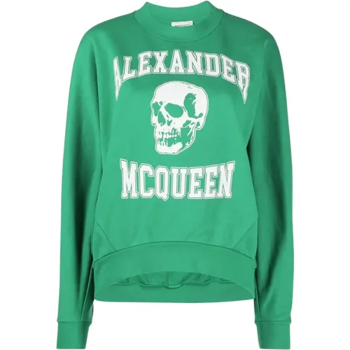 Sweater with Printed Front Panel , female, Sizes: S, 3XS, 2XS, XS, M - alexander mcqueen - Modalova