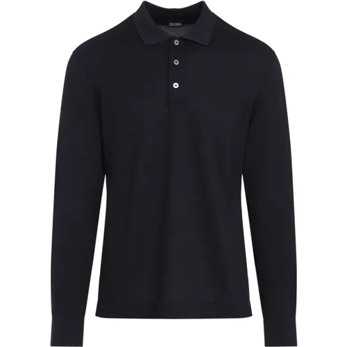 Blau Navy Polo Shirt - Ermenegildo Zegna - Modalova