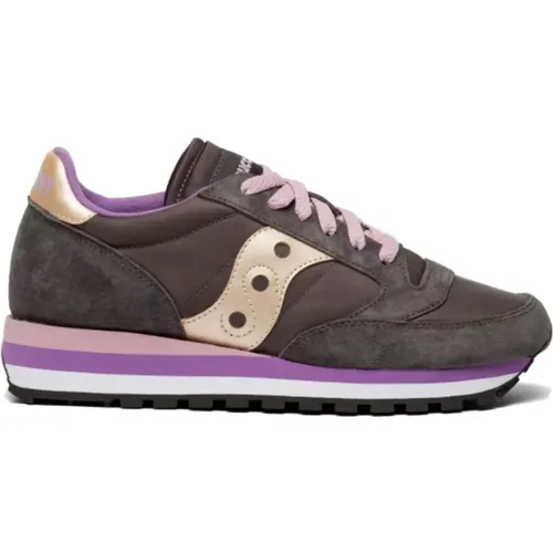 Grey Jazz Triple Sneakers , female, Sizes: 4 1/2 UK, 5 1/2 UK, 4 UK, 3 UK, 5 UK - Saucony - Modalova