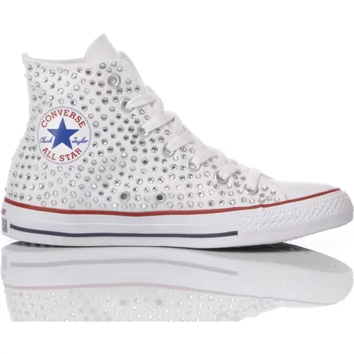 Handmade White Sneakers for Women , female, Sizes: 4 UK, 6 1/2 UK, 5 UK, 2 UK, 3 1/2 UK, 4 1/2 UK, 7 UK, 8 UK, 3 UK, 6 UK - Converse - Modalova